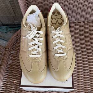 New in Box Vintage Coach A1070 Brandi Nylon Khaki Sneakers Size 7.5M